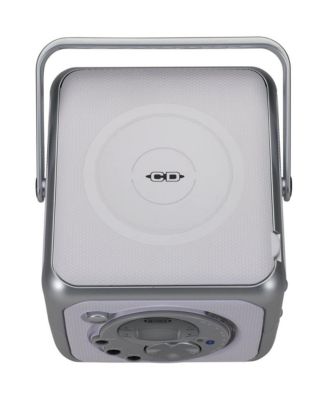 Cd555 Silver Portable Bluetooth Music System With Cd