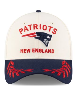 Men's Cream/Navy New England Patriots 2025 NFL Draft 39THIRTY Flex Hat