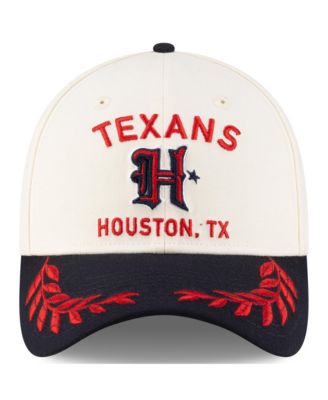 Men's Cream/Navy Houston Texans 2025 NFL Draft 39THIRTY Flex Hat