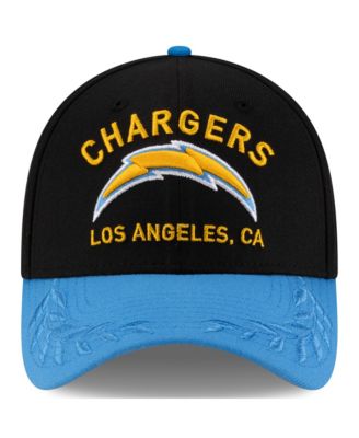 Men's Black/Powder Blue Los Angeles Chargers 2025 NFL Draft 39THIRTY Flex Hat