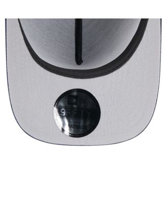 Men's Black/ College Navy Seattle Seahawks 2025 NFL Draft A-Frame 9FIFTY Snapback Hat