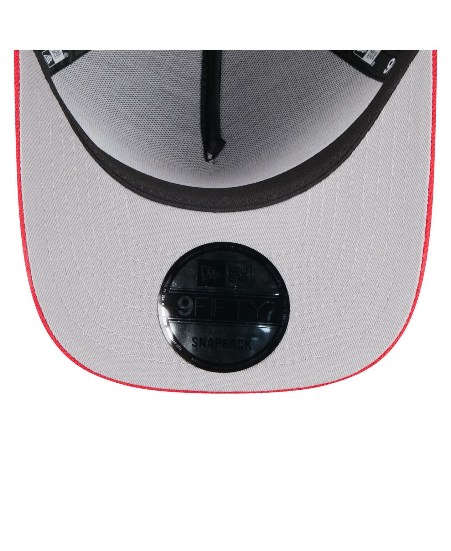 Мужская кепка New Era Black/Red Kansas City Chiefs 2025 NFL Draft A-Frame 9FIFTY Snapback Hat — фото 2
