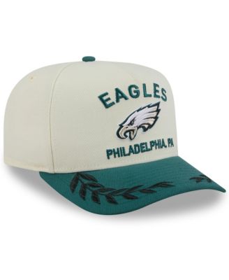 Men's Cream/Green Philadelphia Eagles 2025 NFL Draft A-Frame 9FIFTY Snapback Hat
