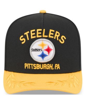 Men's Black/Yellow Pittsburgh Steelers 2025 NFL Draft A-Frame 9FIFTY Snapback Hat