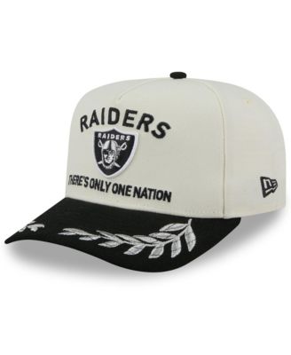 New Era - Men's Cream/Black Las Vegas Raiders 2025 NFL Draft A-Frame 9FIFTY Snapback Hat