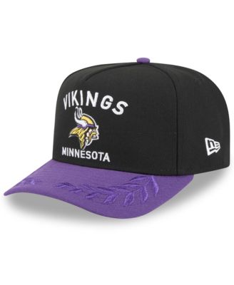 New Era - Men's Black/Purple Minnesota Vikings 2025 NFL Draft A-Frame 9FIFTY Snapback Hat