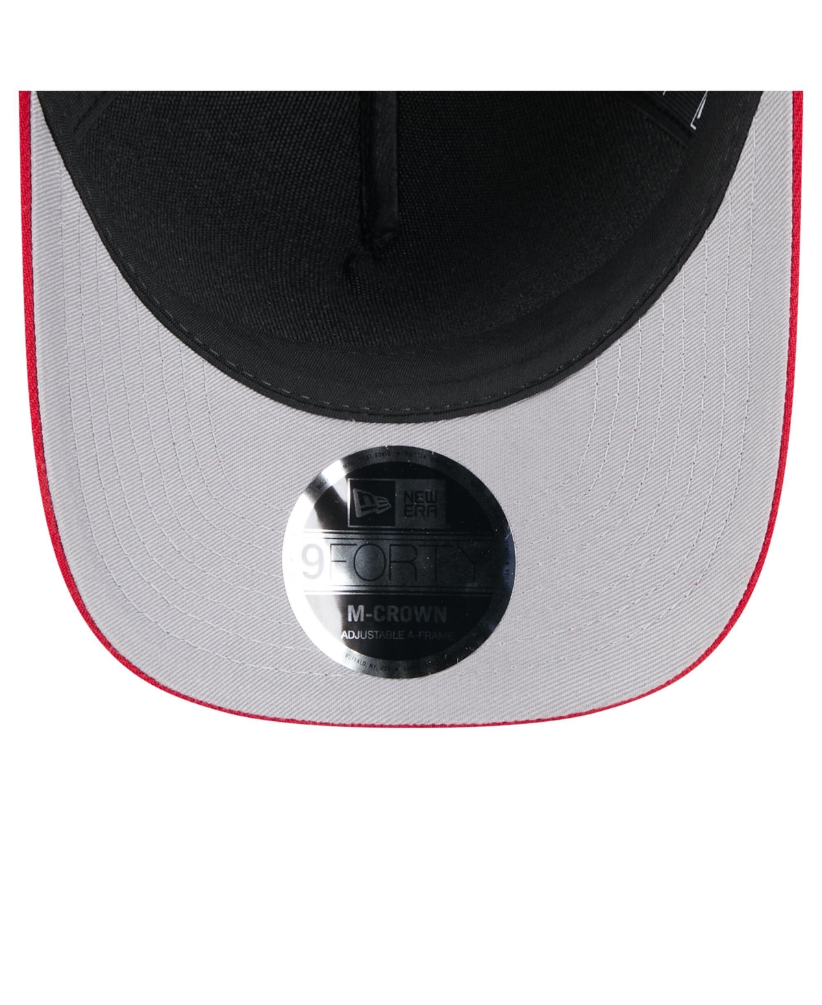 New Era Men's Black/scarlet San Francisco 49ers 2025 Nfl Draft 9forty A-frame M-crown Adjustable Hat In Black,scarlet