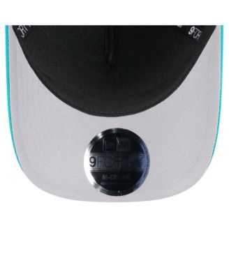 Men's Black/Aqua Miami Dolphins 2025 NFL Draft 9FORTY A-Frame M-Crown Adjustable Hat