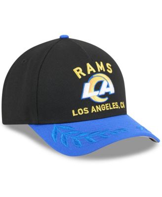 Men's Black/Royal Los Angeles Rams 2025 NFL Draft 9FORTY A-Frame M-Crown Adjustable Hat
