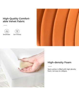 Set of 2  Polyester Velvet Modern Design, Upholstered  Milia Dining Chair