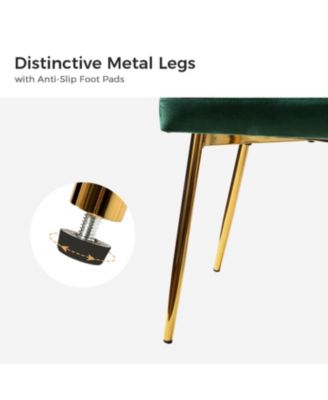 Set of 2  Polyester Velvet Modern Design, Upholstered  Milia Dining Chair