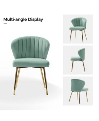 Set of 2  Polyester Velvet Modern Design, Upholstered  Milia Dining Chair