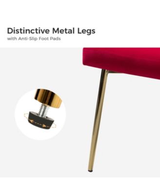 Set of 2  Polyester Velvet Modern Design, Upholstered  Milia Dining Chair