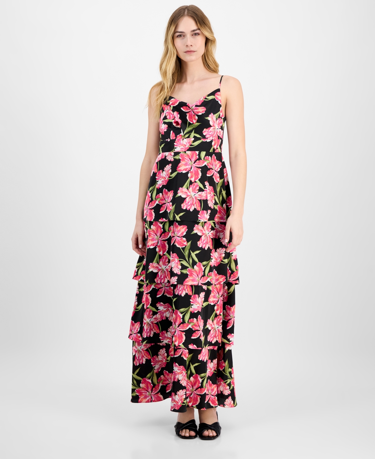 Anne Klein Maxi Dress In Pink