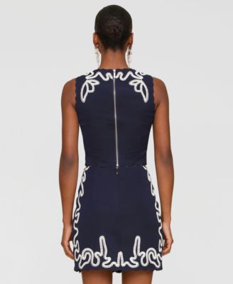 Women's Seahorse Embroidery Sleeveless Shell Top