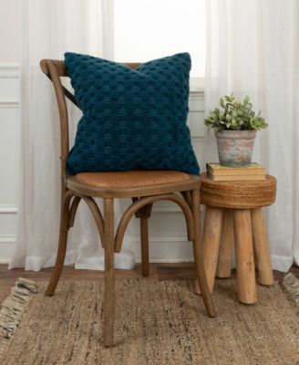 Modern Industrial Geometric Woven Decorative Pillow, 20" x 20"