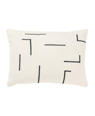 Glam Striped Woven Decorative Pillow, 14" x 20"