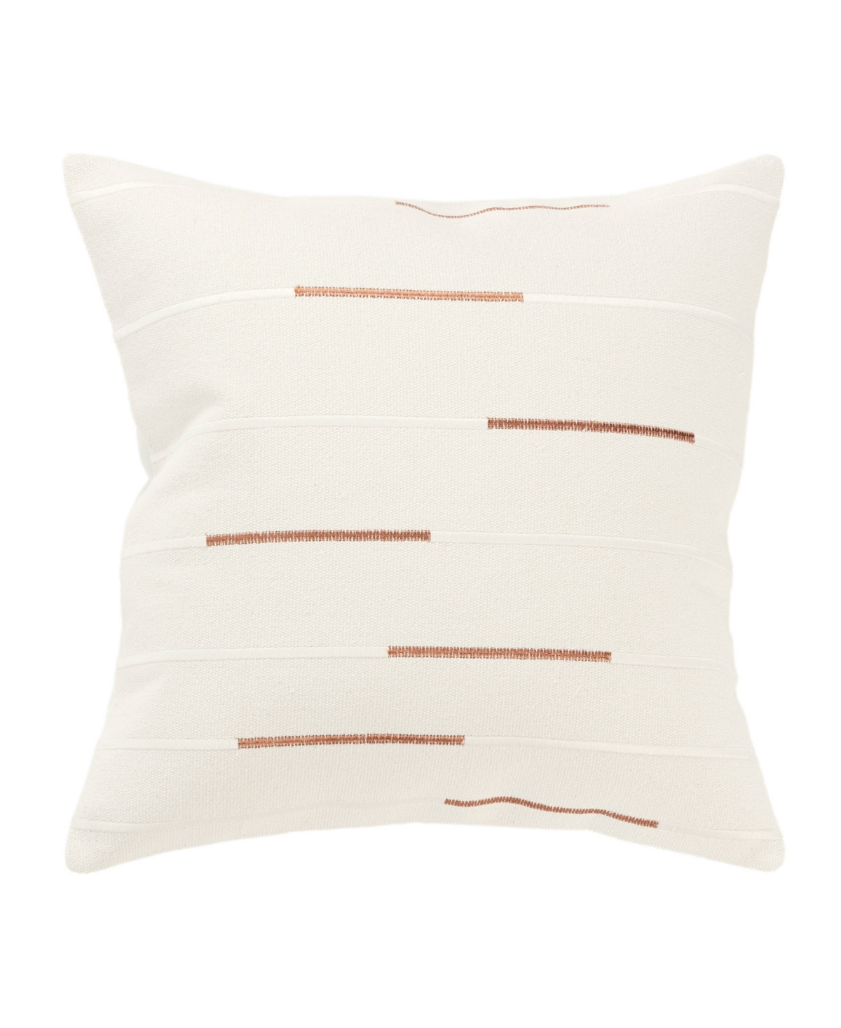 RIZZY HOME GLAM STRIPED WOVEN DECORATIVE PILLOW, 20" X 20"