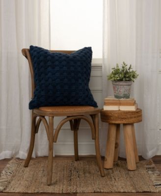 Modern Industrial Geometric Woven Decorative Pillow, 20" x 20"