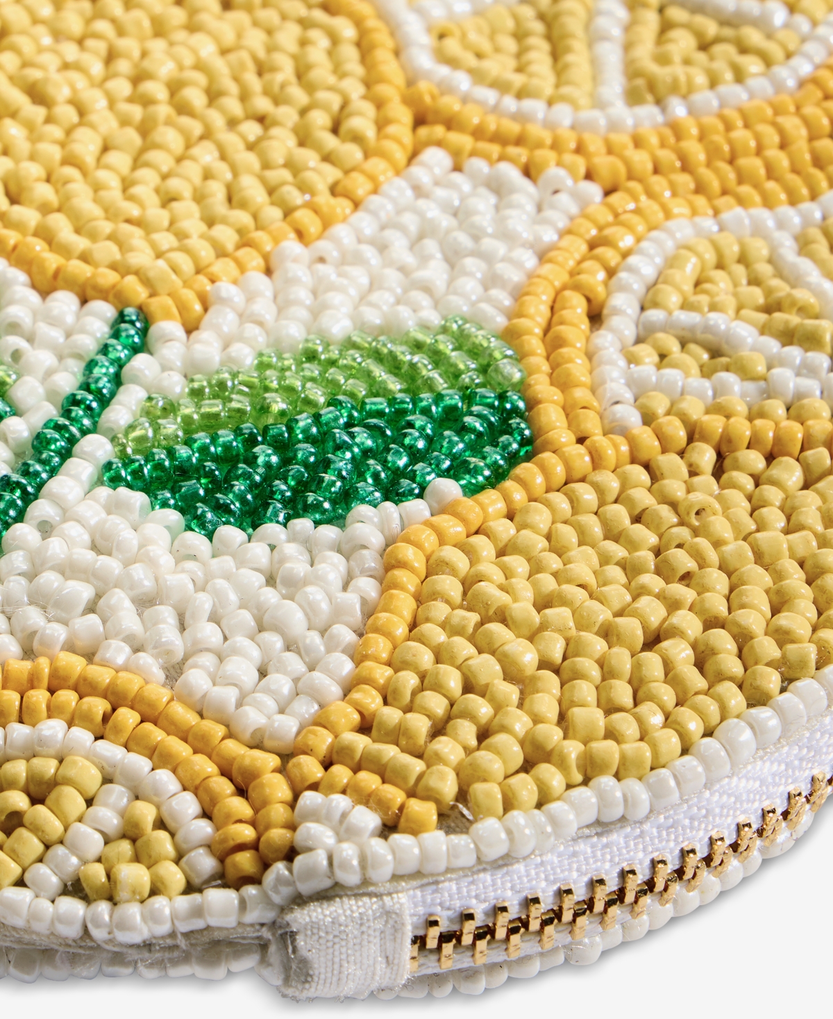 On 34th Hand Beaded Round Coin Purse, Exclusively At Macy's In Yellow