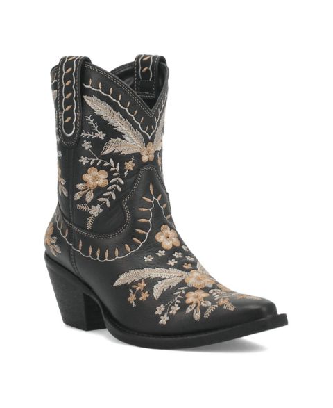 Женские ботинки Dingo Primrose Leather Booties, цвет: Чёрный