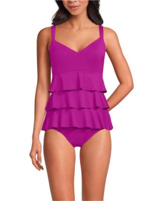 Women's Ruffle Fauxkini One Piece Swimsuit