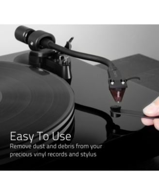 Vinyl Record & Stylus Cleaning Kit with 2-in-1 Anti-static Carbon Fiber & Soft Velvet LP Brush and Stylus Brush
