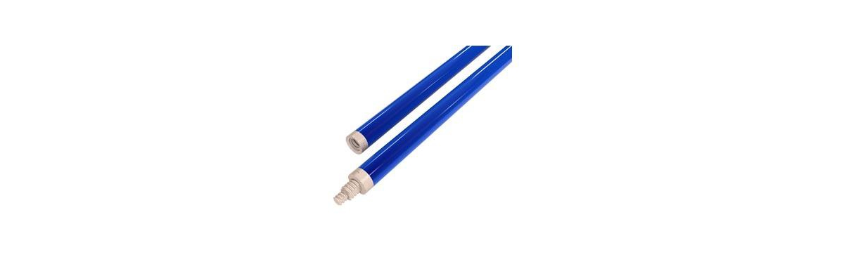 12-115 Threaded Handle - 1 3/4-inch Aluminum - 6 Foot - Blue