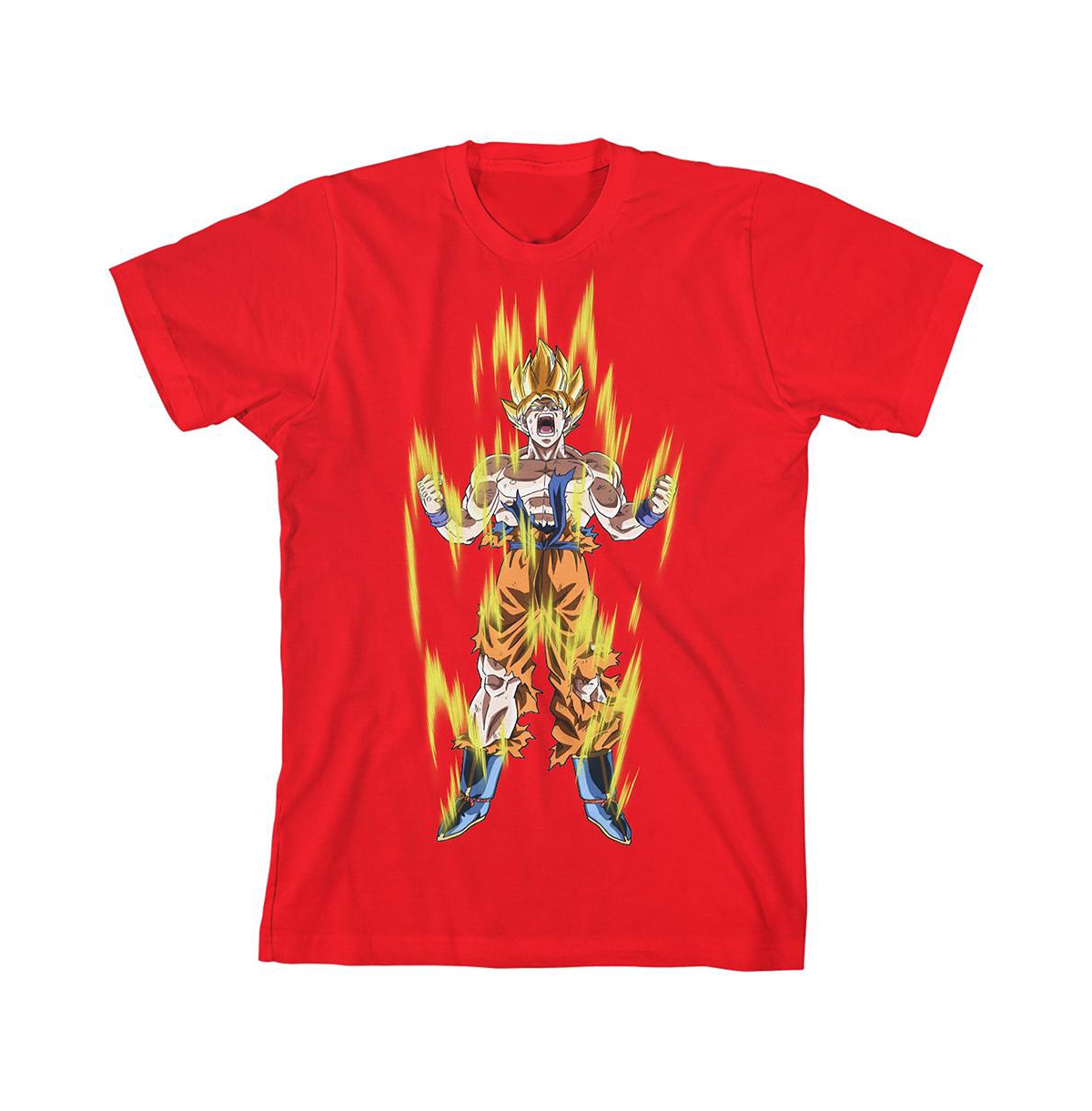Dragon Ball Z Boys Super Saiyan Goku Youth Red Graphic Tee - Xl - Multicolored