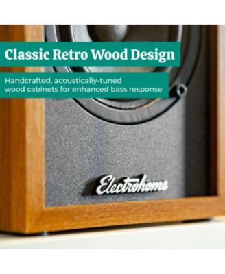 Montrose, Upgradable Vinyl Record Player with Huntley, Powered Bluetooth Bookshelf Speakers, 3" Driver, for Warm Natural Sound