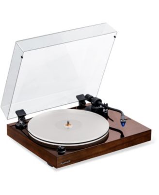 High Fidelity Vinyl Turntable with Ortofon 2M Blue Cartridge and Anti-Vibration Wood Isolation Base