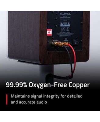 High-Fidelity 12 Gauge Speaker Wire with Dual Gold-Plated Banana Plugs, 12 Feet Oxygen-Free Pure Copper (OFC) Cable, Nylon Braided Jacket (SW512