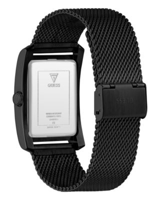 Men's Analog Black Mesh Watch, 34mm