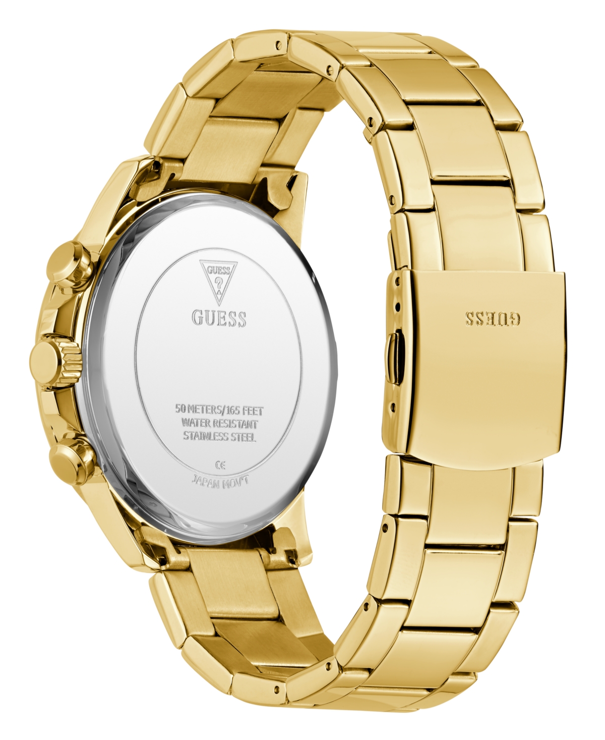 Guess Men's Multifunction Gold Tone Stainless Steel Watch, 44mm