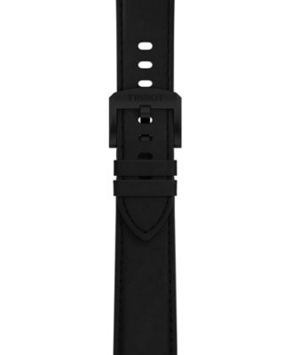 Men's Swiss PRC 100 Solar Quartz Black Leather Strap Watch 39mm