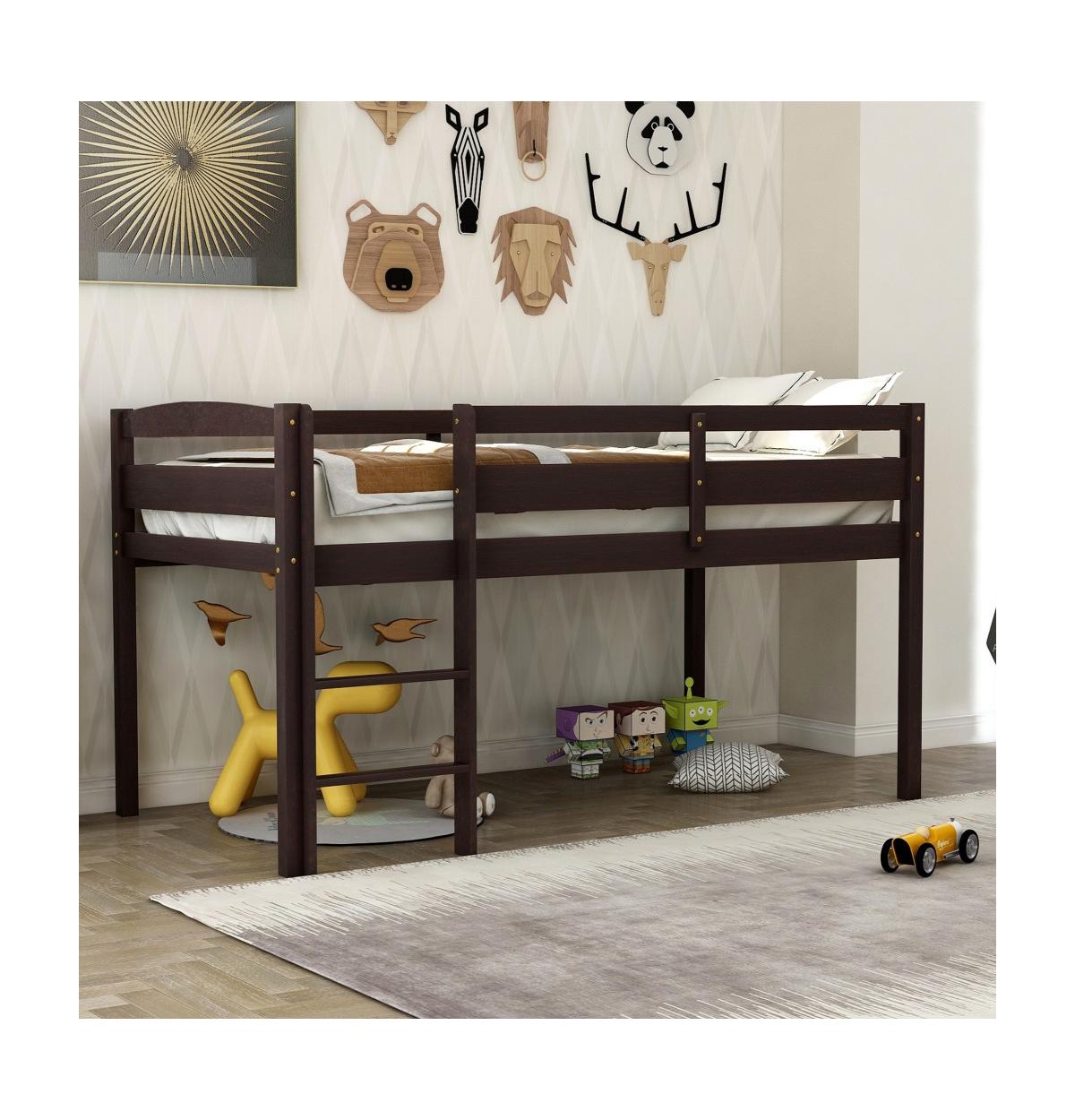 Compact Low Loft Bed – Sturdy and Functional