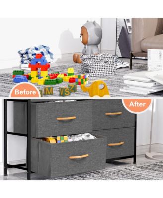 Steel and Fabric 9-Drawer Triple Dresser – Spacious Storage