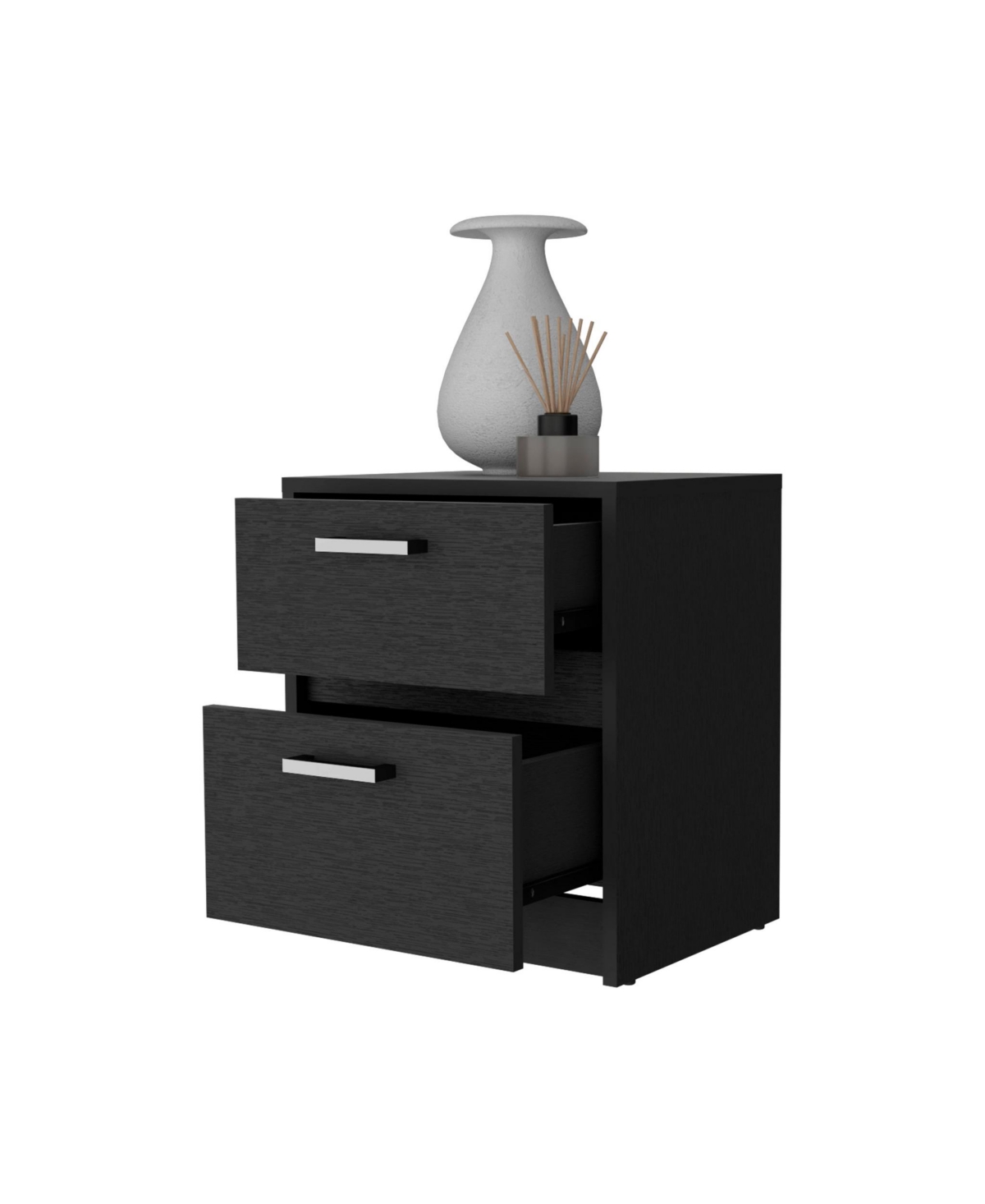 Smart Nightstand with 2 Drawers and Tech Integration