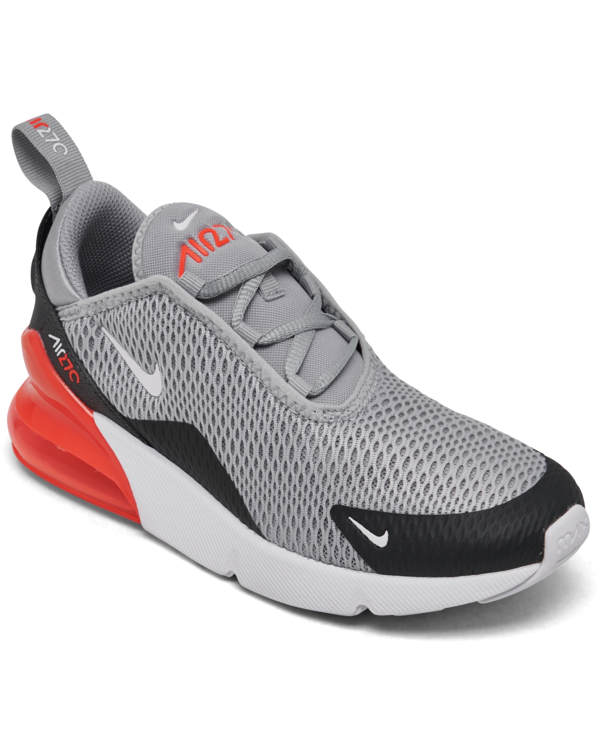 Nike Little Kids Air Max 270 Casual Sneakers from Finish Line - Gray, Red, White