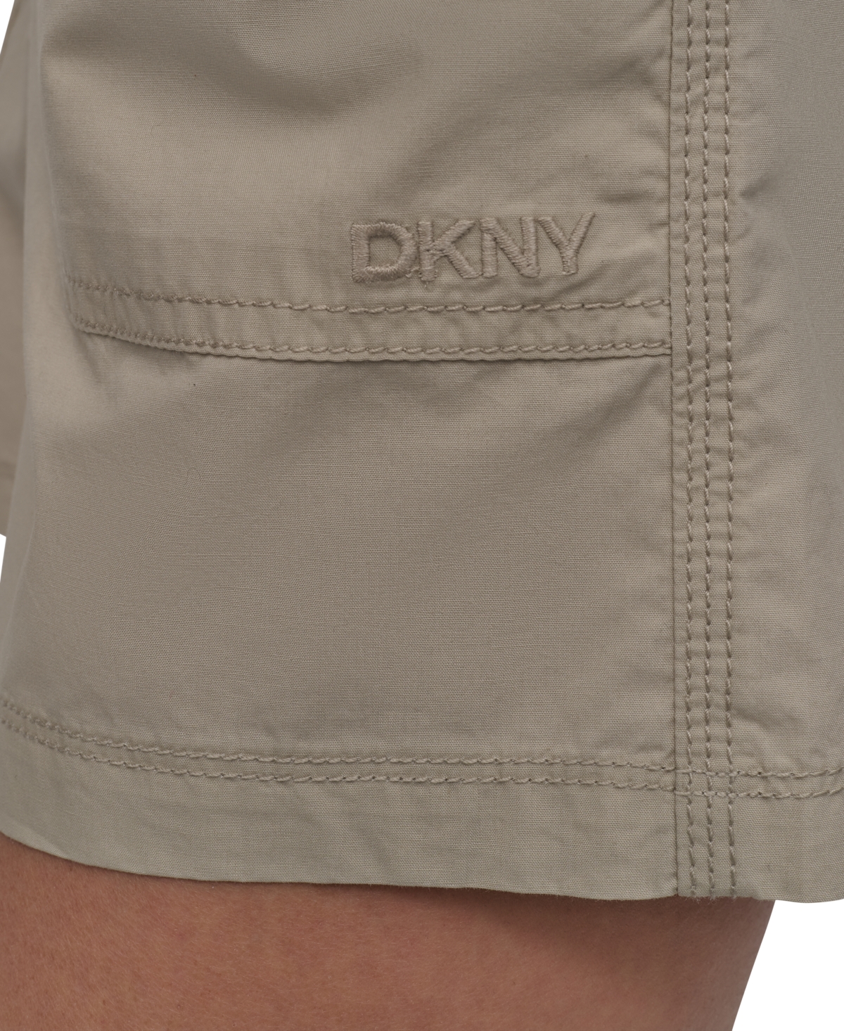 Dkny Sport Women's Cotton Twill Rib-waistband Cargo Shorts