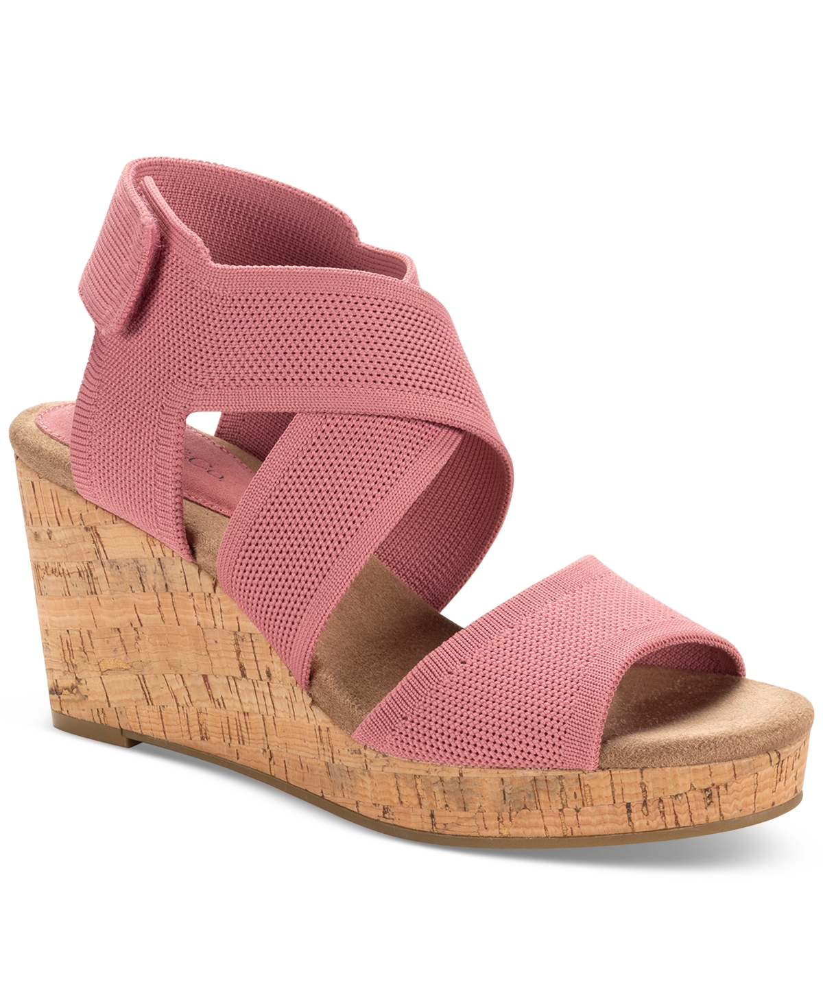 Style & Co Women's Sicilyy Wedge Sandals, Exclusively At Macy's In Red Granit