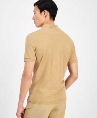 Men's Geo-Pattern Polo Shirt