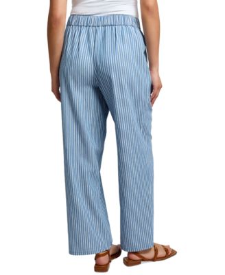 Petite Cotton Patch-Pocket Drawstring Pants