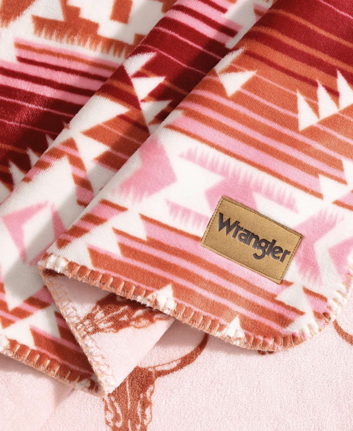 Wrangler Jericho Plush Reversible Blanket, Full/queen