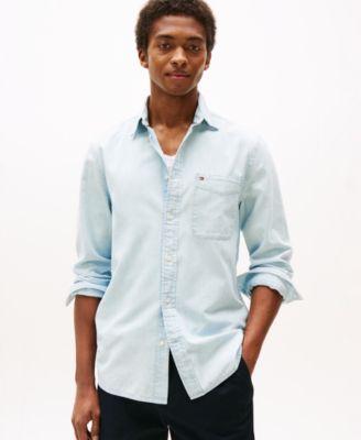 Tommy Hilfiger - Men's Regular-Fit Chambray Pocket Shirt