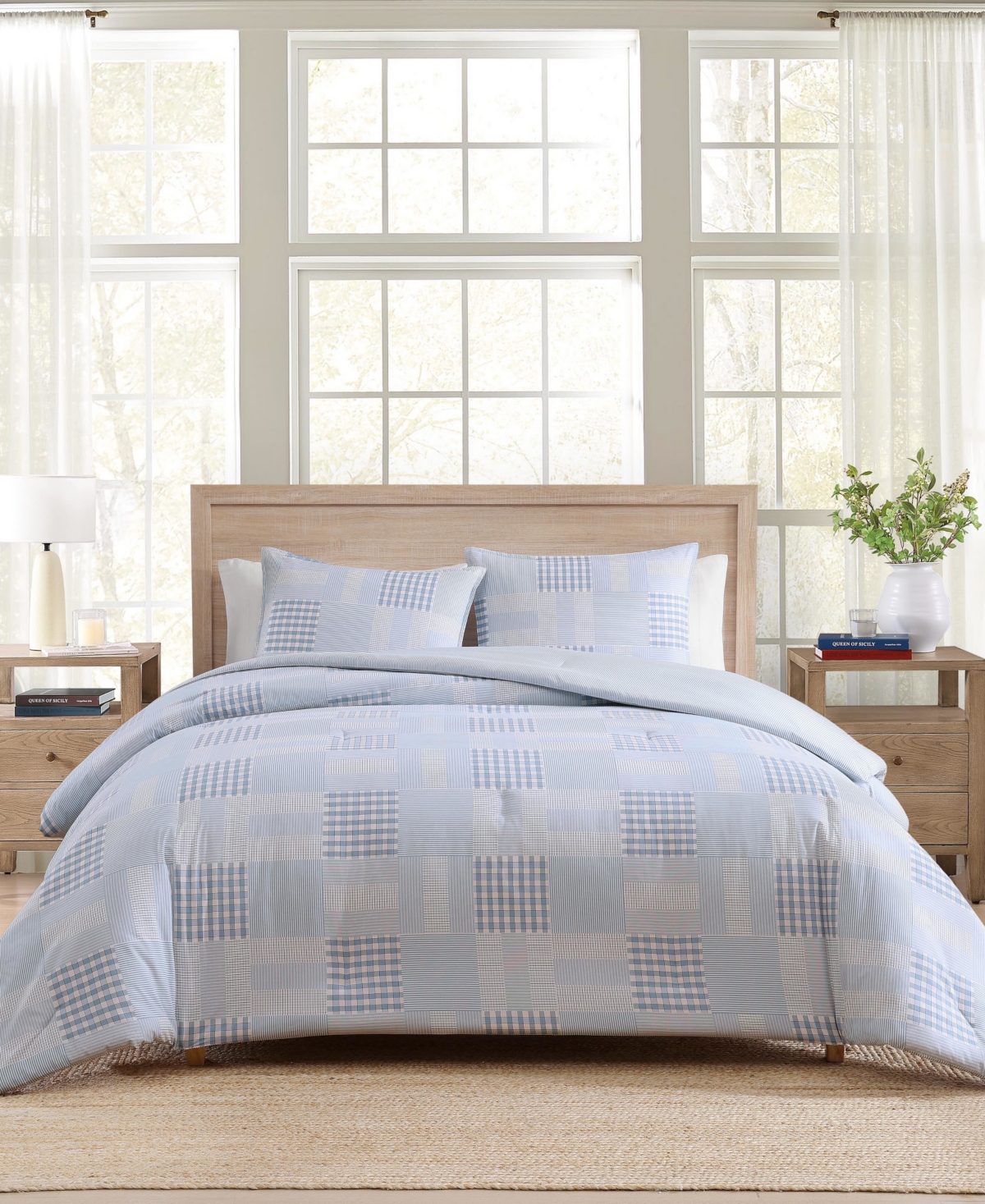 Tommy Hilfiger Hamptons Patchwork Cotton 2-pc. Comforter Set, Twin/twin Xl In Blue