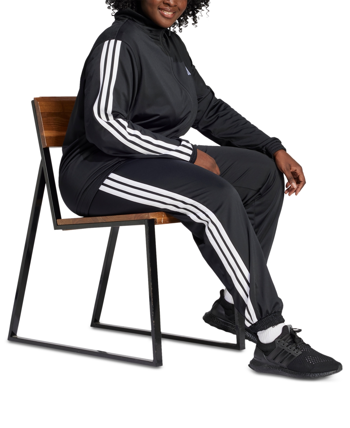 Adidas Originals Plus Size Essentials Tricot Three Stripes Track Jacket