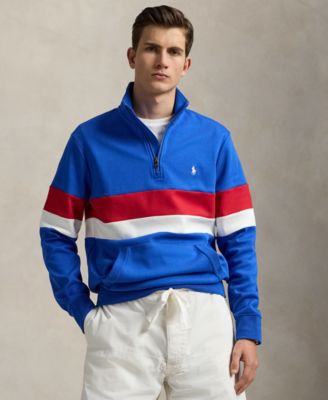 Polo Ralph Lauren - Men's Striped Interlock Quarter-Zip Pullover