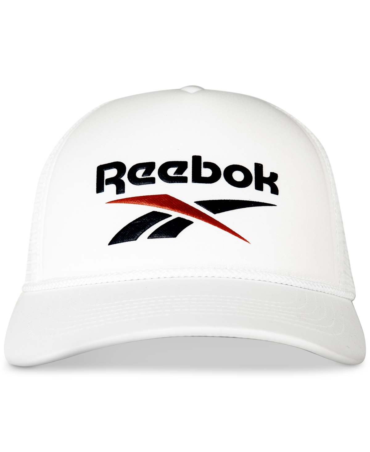 Reebok Men's Aero Deluxe Five-panel Trucker Cap In White