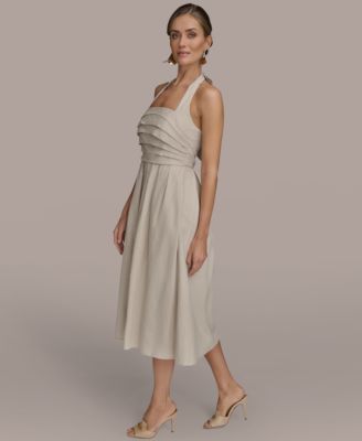 Donna Karan New York Women's Tie-Back Midi Dress - Macy's